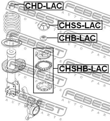 Rolling Bearing, suspension strut support mount CHB-LAC - image 2