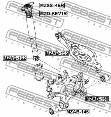 Bush, shock absorber MZAB-162 - image 2