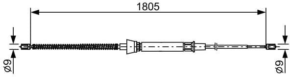 Cable Pull, parking brake 1 987 482 646