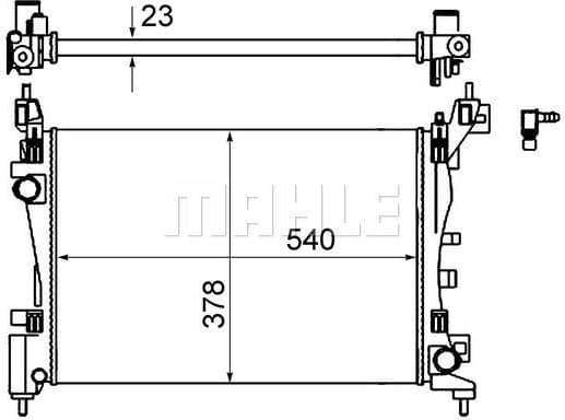 Radiator, engine cooling BEHR CR 1121 000S - image 2