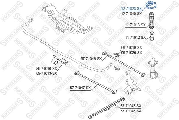 Suspension Strut Support Mount 12-71023-SX - image 2