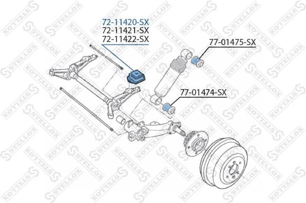 Mounting, control/trailing arm 72-11420-SX - image 2