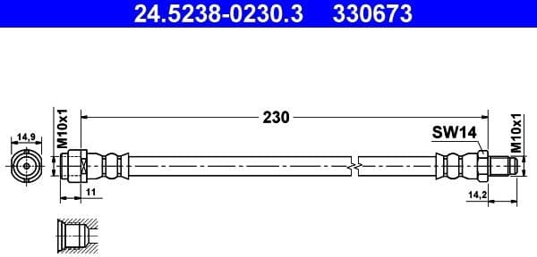 Brake Hose 24.5238-0230.3