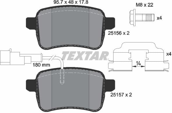 Brake Pad Set, disc brake Q+ 2515601