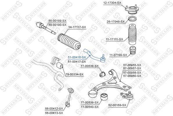 Tie Rod End 51-00416-SX