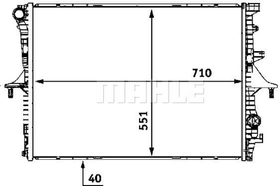 Radiator, engine cooling BEHR CR 571 000S - image 2