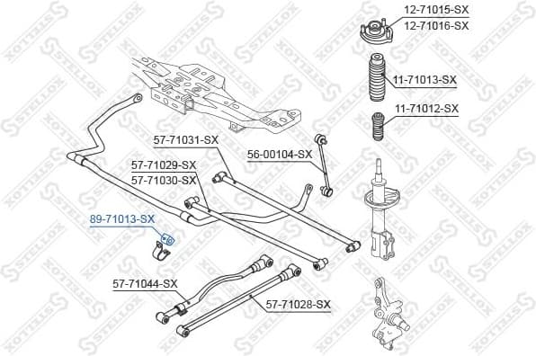 Mounting, stabiliser bar 89-71013-SX - image 2