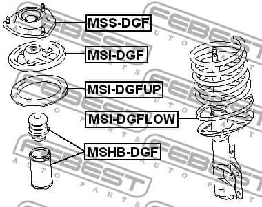 Suspension Strut Support Mount MSS-DGF - image 2