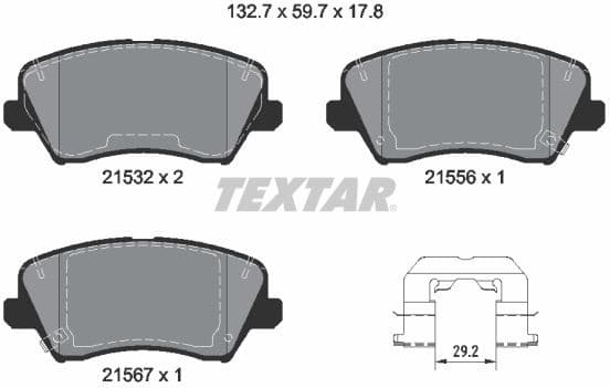 Brake Pad Set, disc brake Q+ 2153201