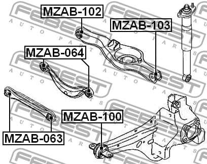 Mounting, control/trailing arm MZAB-102 - image 2