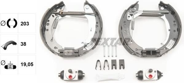 Brake Shoe Set Shoe Kit Pro 84068800