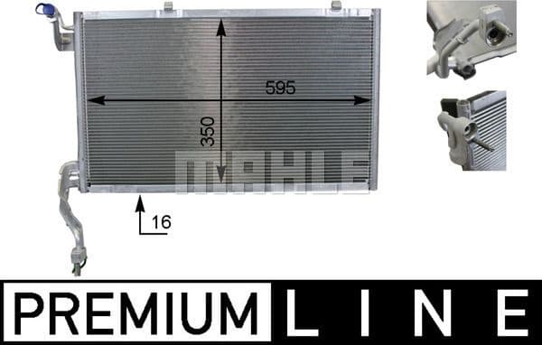 Condenser, air conditioning BEHR *** PREMIUM LINE *** AC 10 000P