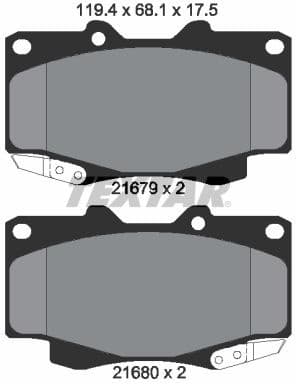 Brake Pad Set, disc brake 2168003
