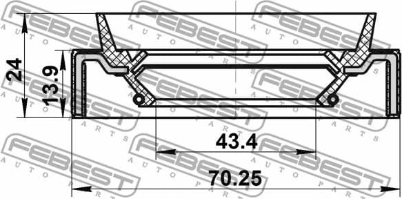 Shaft Seal, transfer case 95JAS-45701424R - image 2