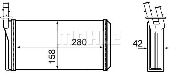 Heat Exchanger, interior heating BEHR AH 63 000S