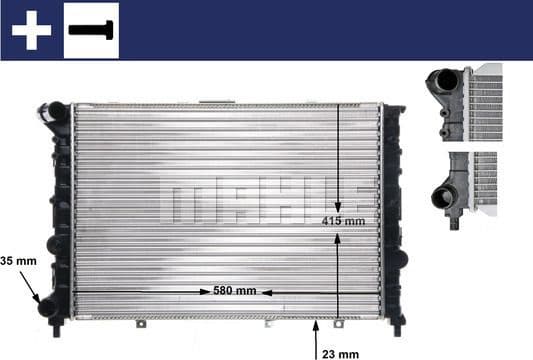 Radiator, engine cooling BEHR CR 521 000S