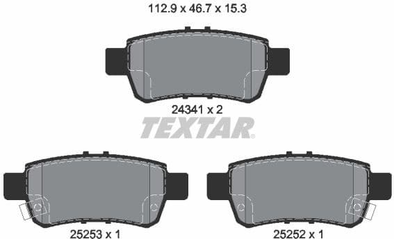 Brake Pad Set, disc brake Q+ 2434101