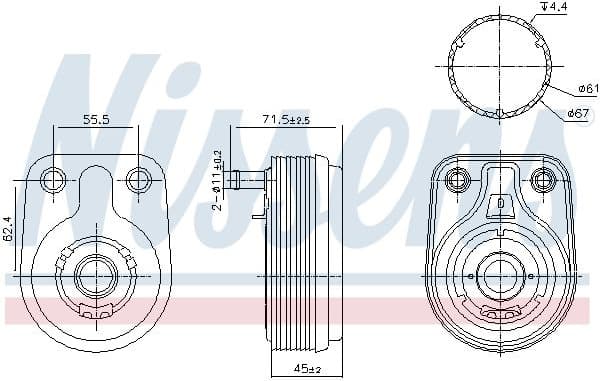 Oil Cooler, engine oil ** FIRST FIT ** 91372