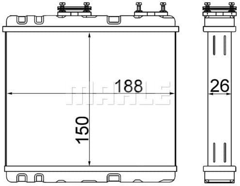 Heat Exchanger, interior heating BEHR AH 247 000S