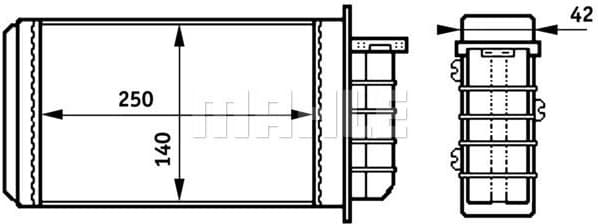 Heat Exchanger, interior heating BEHR AH 148 000S