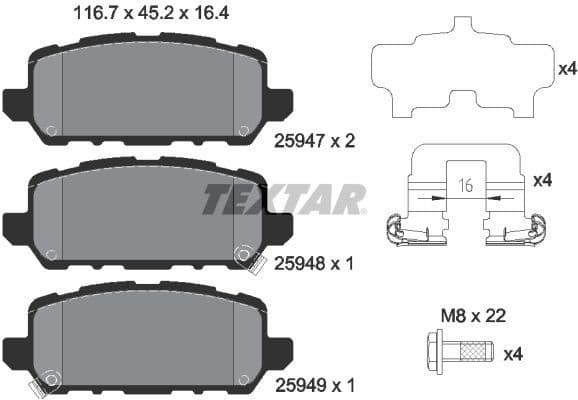 Brake Pad Set, disc brake 2594701