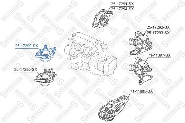 Mounting, engine 25-17290-SX
