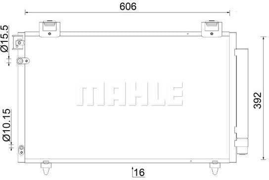 Condenser, air conditioning BEHR AC 831 000S