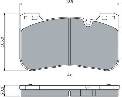 Brake Pad Set, disc brake 0 986 424 921