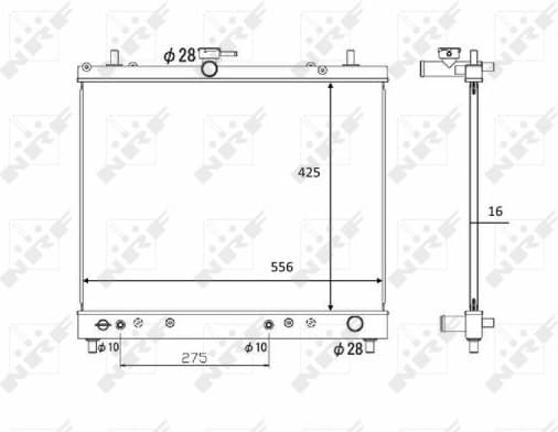 Radiator, engine cooling 58446