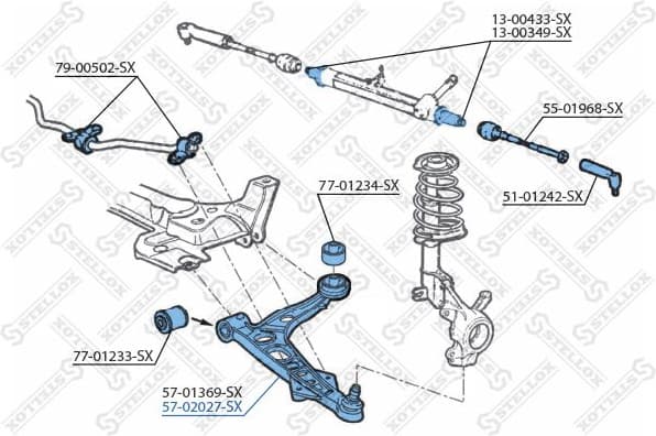 Control/Trailing Arm, wheel suspension 57-02027-SX - image 2