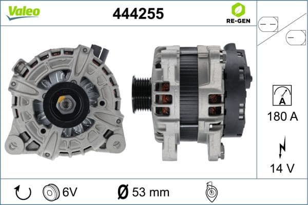Alternator VALEO RE-GEN REMANUFACTURED 444255