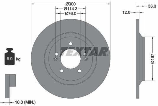 Brake Disc PRO 92296303