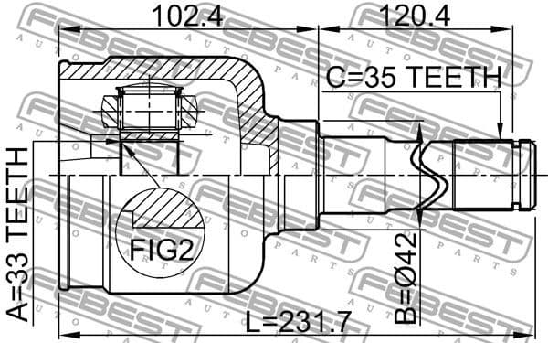 Joint Kit, drive shaft 2111-GELH