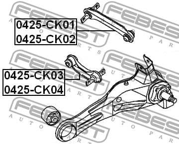 Control/Trailing Arm, wheel suspension 0425-CK01