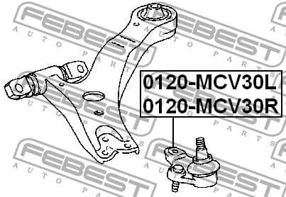 Ball Joint 0120-MCV30R - image 2