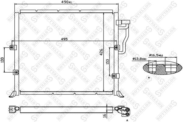Condenser, air conditioning 10-45004-SX