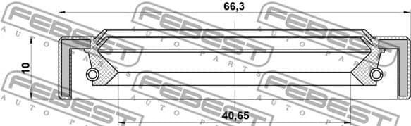 Shaft Seal, drive shaft 95IAS-42661010X - image 2
