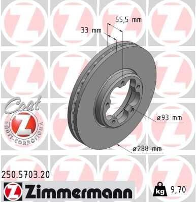 Brake Disc COAT Z 250.5703.20