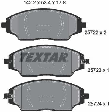 Brake Pad Set, disc brake 2572201