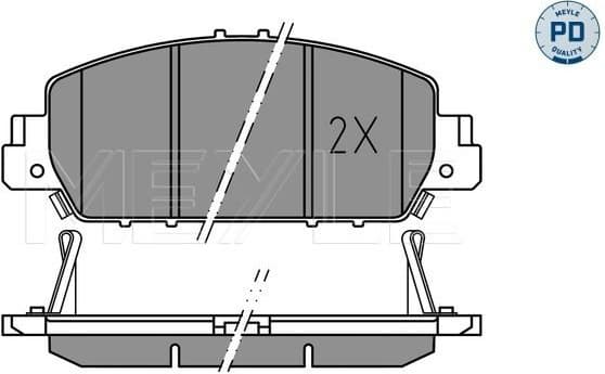 Brake Pad Set, disc brake MEYLE-PD: Advanced performance and design. 025 257 9216/PD