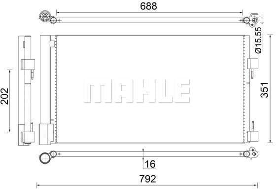 Condenser, air conditioning BEHR AC 486 000S