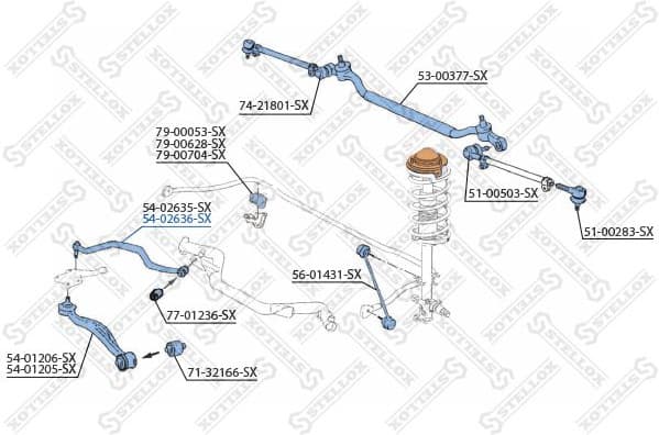 Control/Trailing Arm, wheel suspension 54-02636-SX - image 2