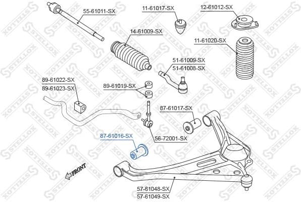 Mounting, control/trailing arm 87-61016-SX - image 2