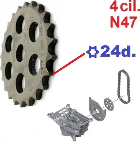Sprocket, oil pump 11417798019