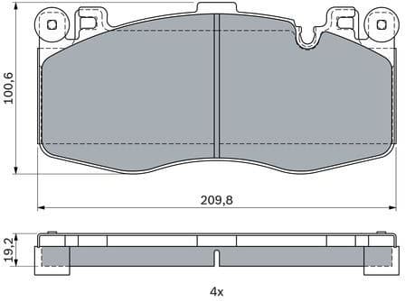 Brake Pad Set, disc brake 0986424387