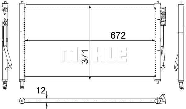 Condenser, air conditioning BEHR AC 218 000S