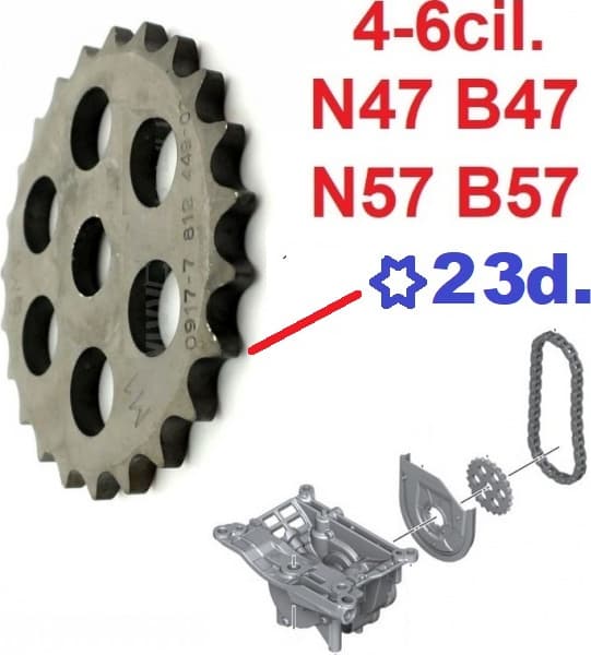 Sprocket, oil pump 11417812449 - image 2