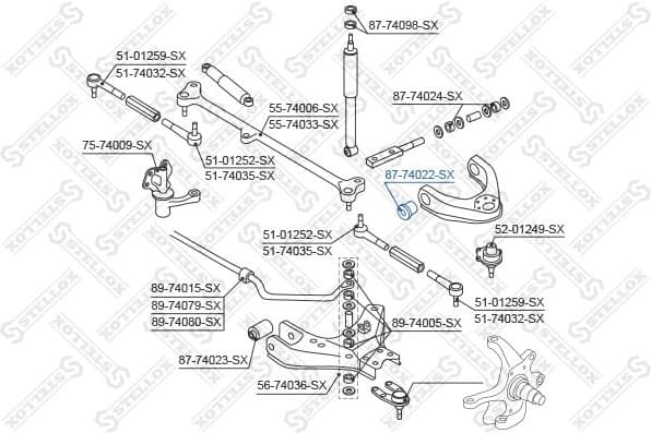 Mounting, control/trailing arm 87-74022-SX