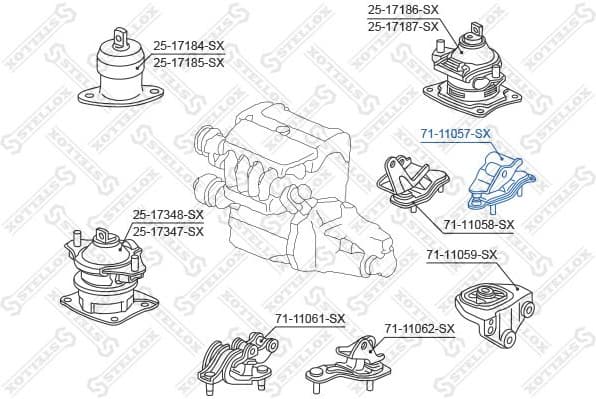 Mounting, automatic transmission support 71-11057-SX