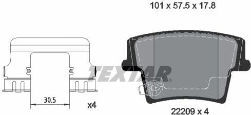 Brake Pad Set, disc brake Q+ 2220901